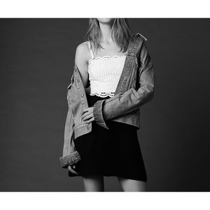 Sandro Gorka Two-Tone Lace Mini Dress Size 38 M